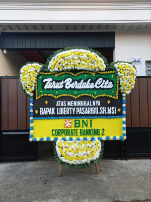 Papan Bunga Duka di Mulyajaya