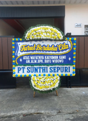 Papan Bunga Duka di Mulyajaya